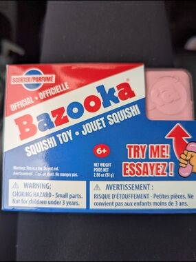 Bazooka Squish Toy - Pink & Blue Packaging